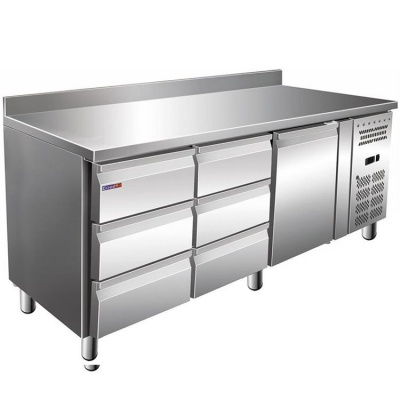Стол холодильный Cooleq GN3260TN БОРТИК 6 ЯЩИКОВ+1 ДВЕРЬ