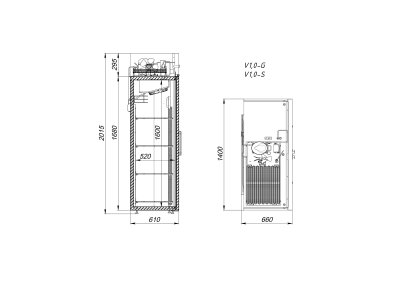 Холодильный шкаф ARKTO Шкаф холодильный V1.0-G