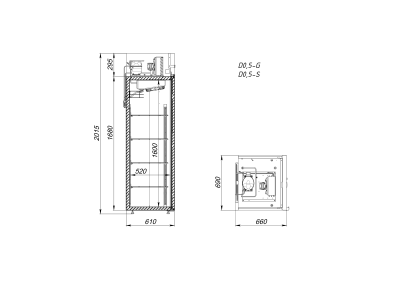 Холодильный шкаф ARKTO Шкаф холодильный V0.5-GLD