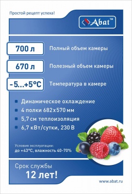 Холодильный шкаф Чувашторгтехника (Abat) ШХ-0,7-02