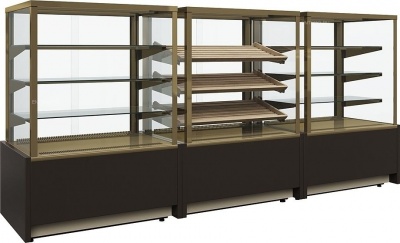 Витрина тепловая Polus Тепловая KC70 SH 0,9-1 LIGHT (стеклопакет)