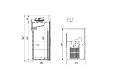 Холодильный шкаф ARKTO Шкаф холодильный V1.4-SD